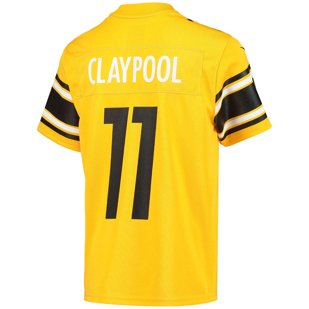 Youth Pittsburgh Steelers Chase Claypool Inverted Team Game Jersey Gold