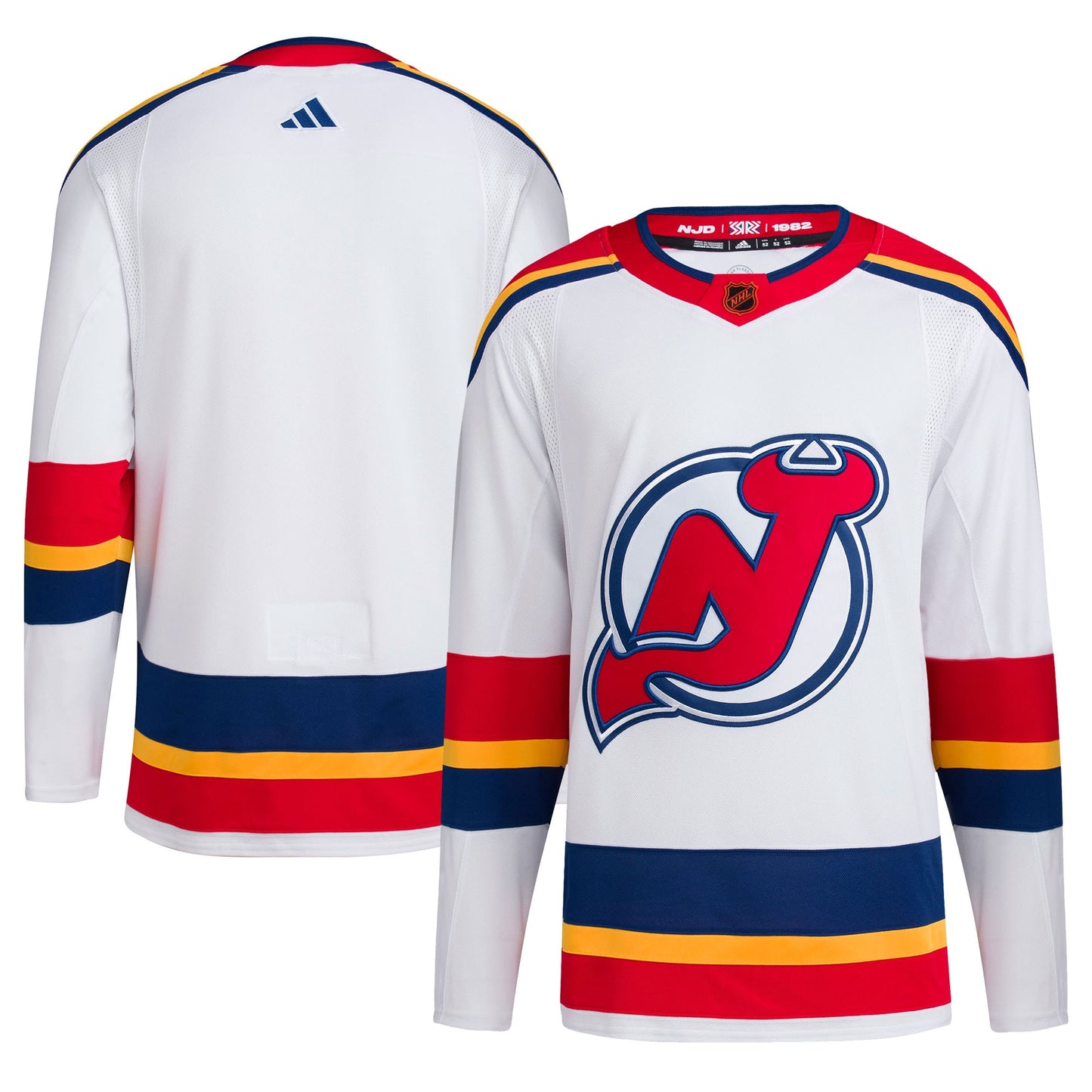 New Jersey Devils adidas Reverse Retro 2.0 Authentic Blank Jersey - White