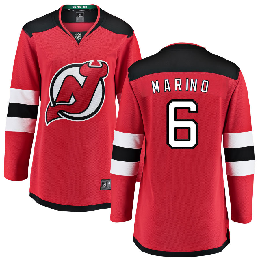 John Marino New Jersey Devils Fanatics Branded Women's Home Breakaway Jersey - Red