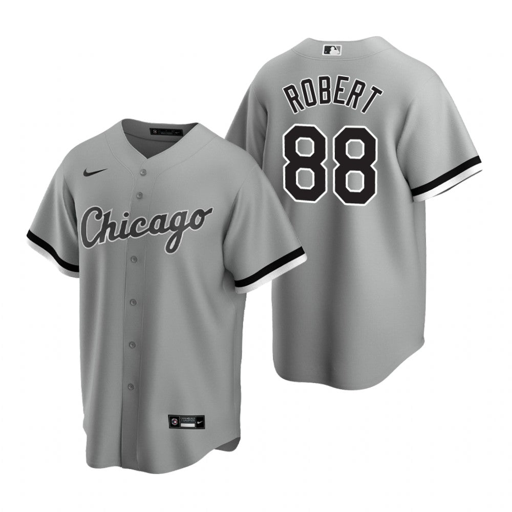 Mens Chicago White Sox Luis Robert Cool Base Replica Jersey Grey