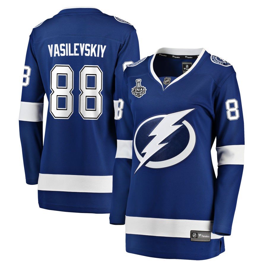 Andrei Vasilevskiy Tampa Bay Lightning Fanatics Branded Women's 2021 Stanley Cup Champions Home Breakaway Jersey - Blue
