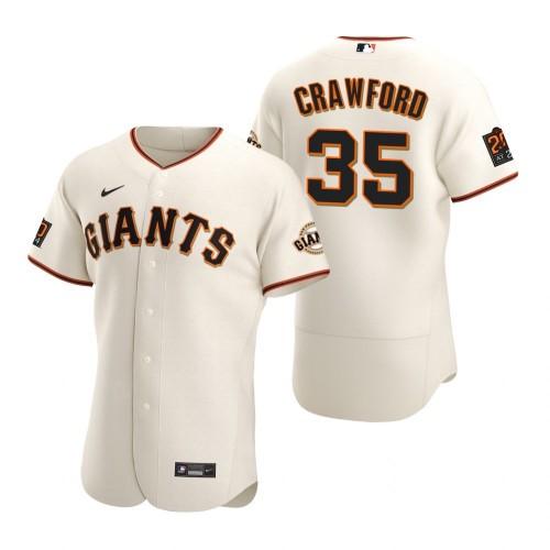 Youth San Francisco Giants Brandon Crawford Cool Base Replica Jersey Cream