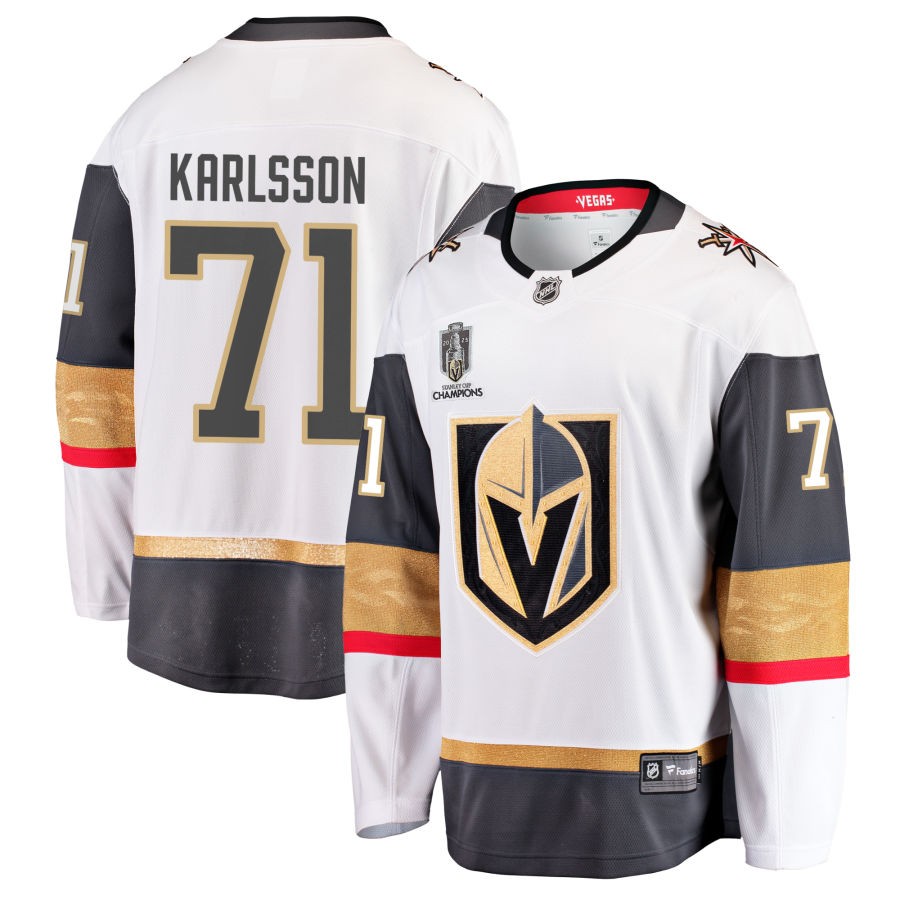 William Karlsson  Vegas Golden Knights Fanatics Branded 2023 Stanley Cup Champions Away Breakaway Jersey - White