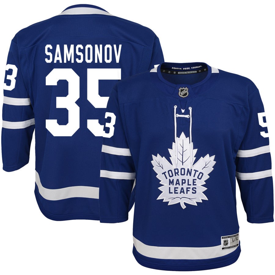 Ilya Samsonov Toronto Maple Leafs Youth Home Premier Jersey - Blue