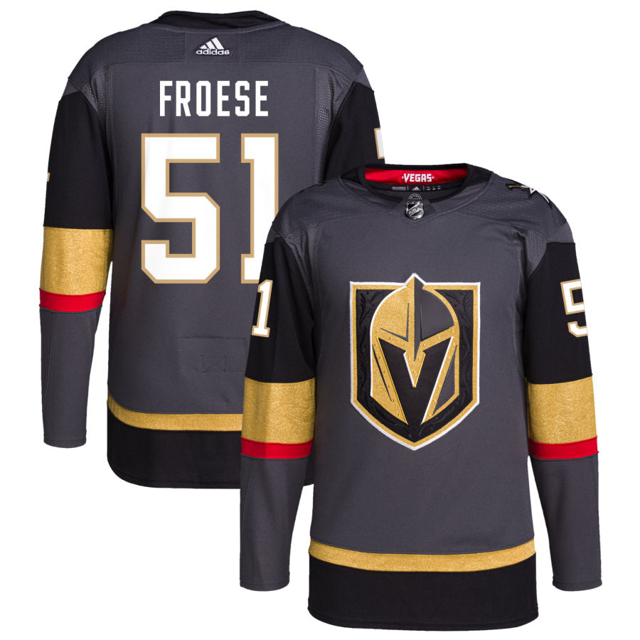 Byron Froese Vegas Golden Knights adidas Alternate Authentic Pro Jersey - Gray
