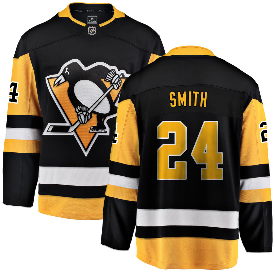 Ty Smith Pittsburgh Penguins Fanatics Branded Home Breakaway Jersey - Black