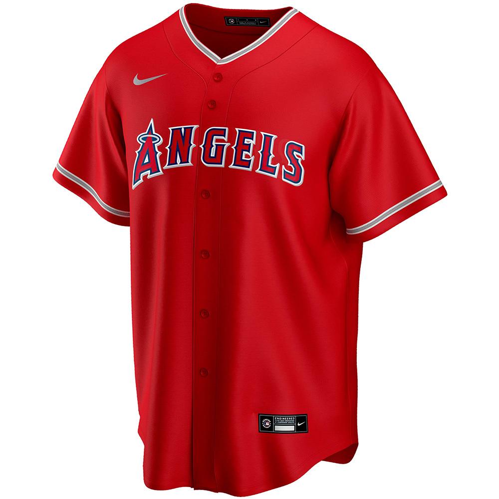 Mens Los Angeles Angels  Jo Adell Cool Base Replica Jersey Red