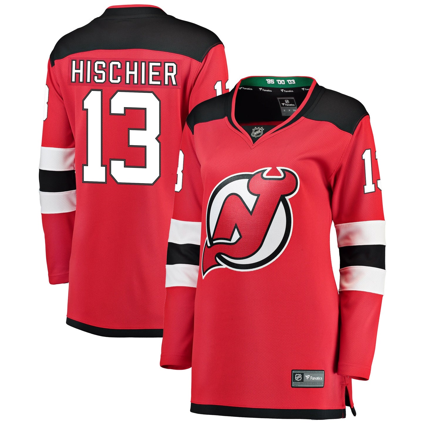 Nico Hischier New Jersey Devils Fanatics Branded Women's Home Breakaway Player Jersey - Red