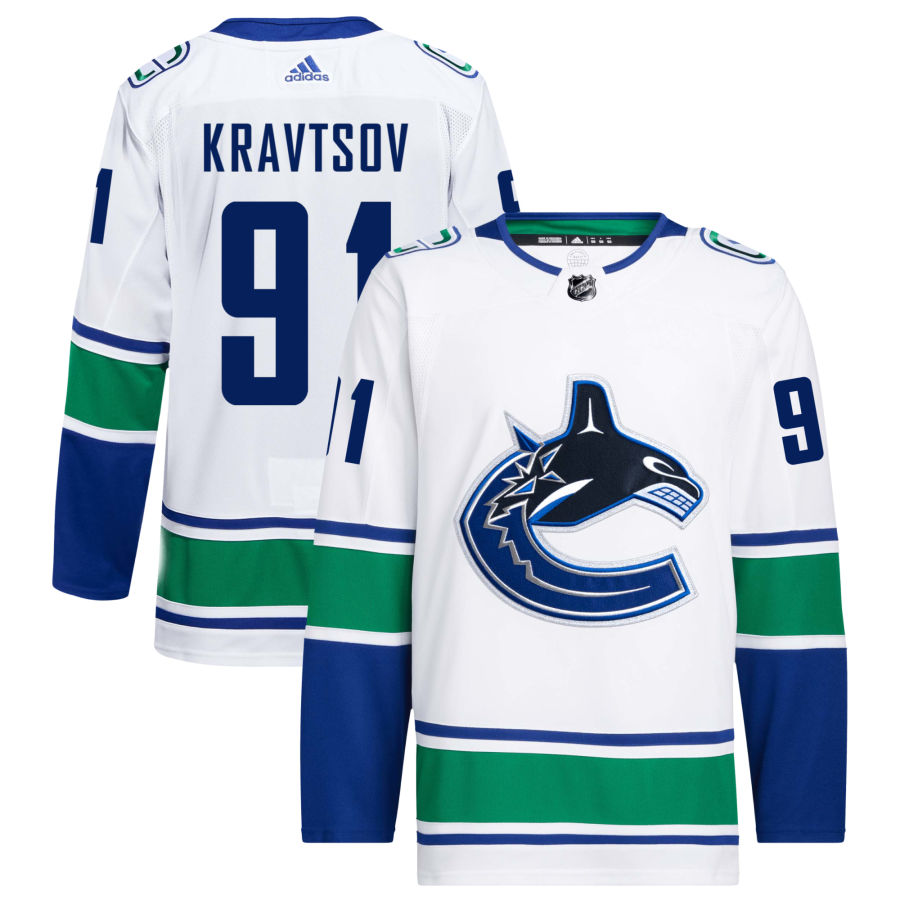 Vitali Kravtsov Vancouver Canucks adidas Away Primegreen Authentic Pro Jersey - White