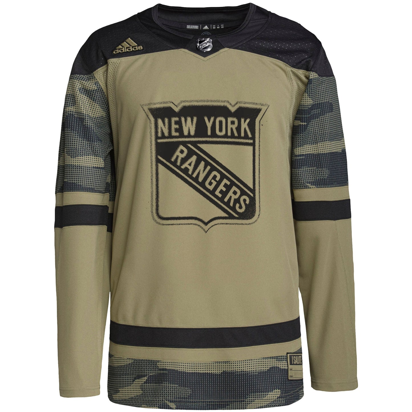 New York Rangers adidas Military Appreciation Team Authentic Practice Jersey - Camo