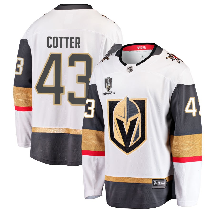 Paul Cotter  Vegas Golden Knights Fanatics Branded 2023 Stanley Cup Champions Away Breakaway Jersey - White