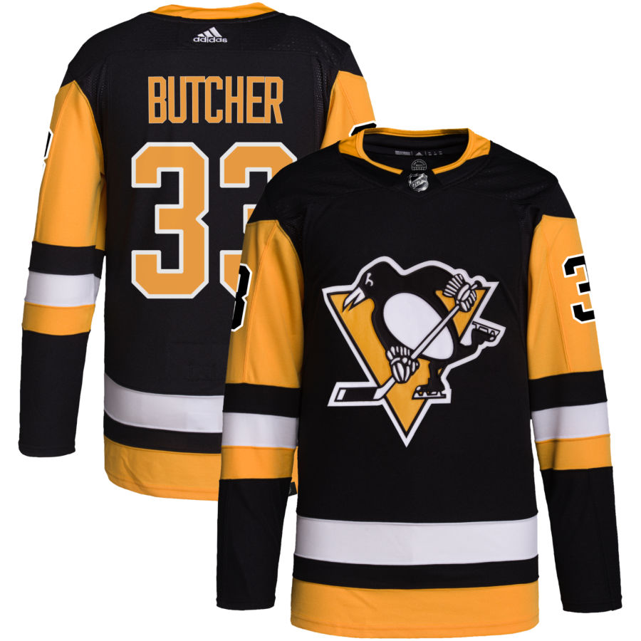 Will Butcher Pittsburgh Penguins adidas Home Primegreen Authentic Pro Jersey - Black