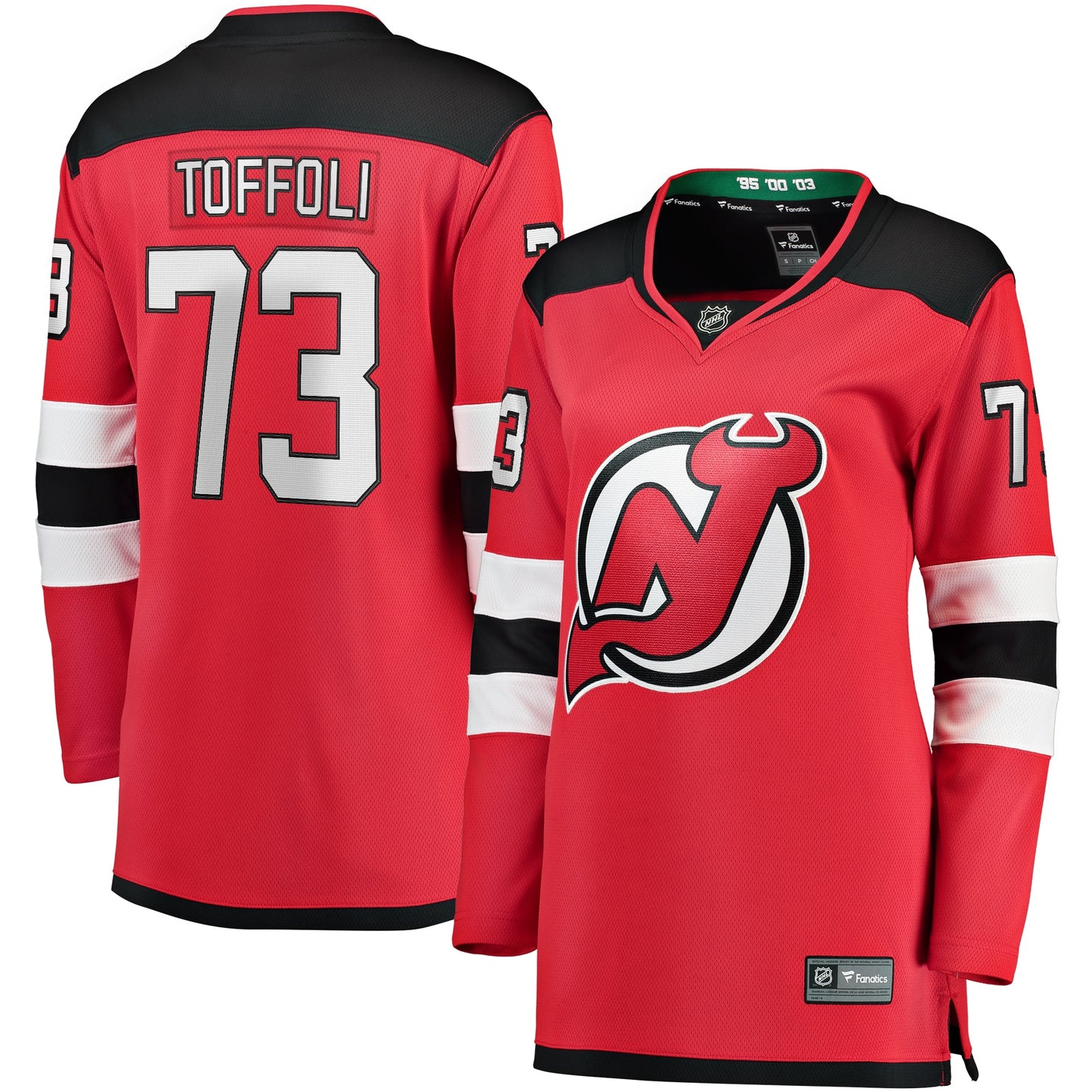 Tyler Toffoli New Jersey Devils Fanatics Branded Women's Home Breakaway Player Jersey - Red