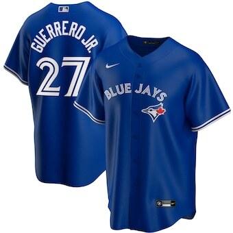 Mens Toronto Blue Jays Vladimir Guerrero Jr. Cool Base Replica Jersey Blue